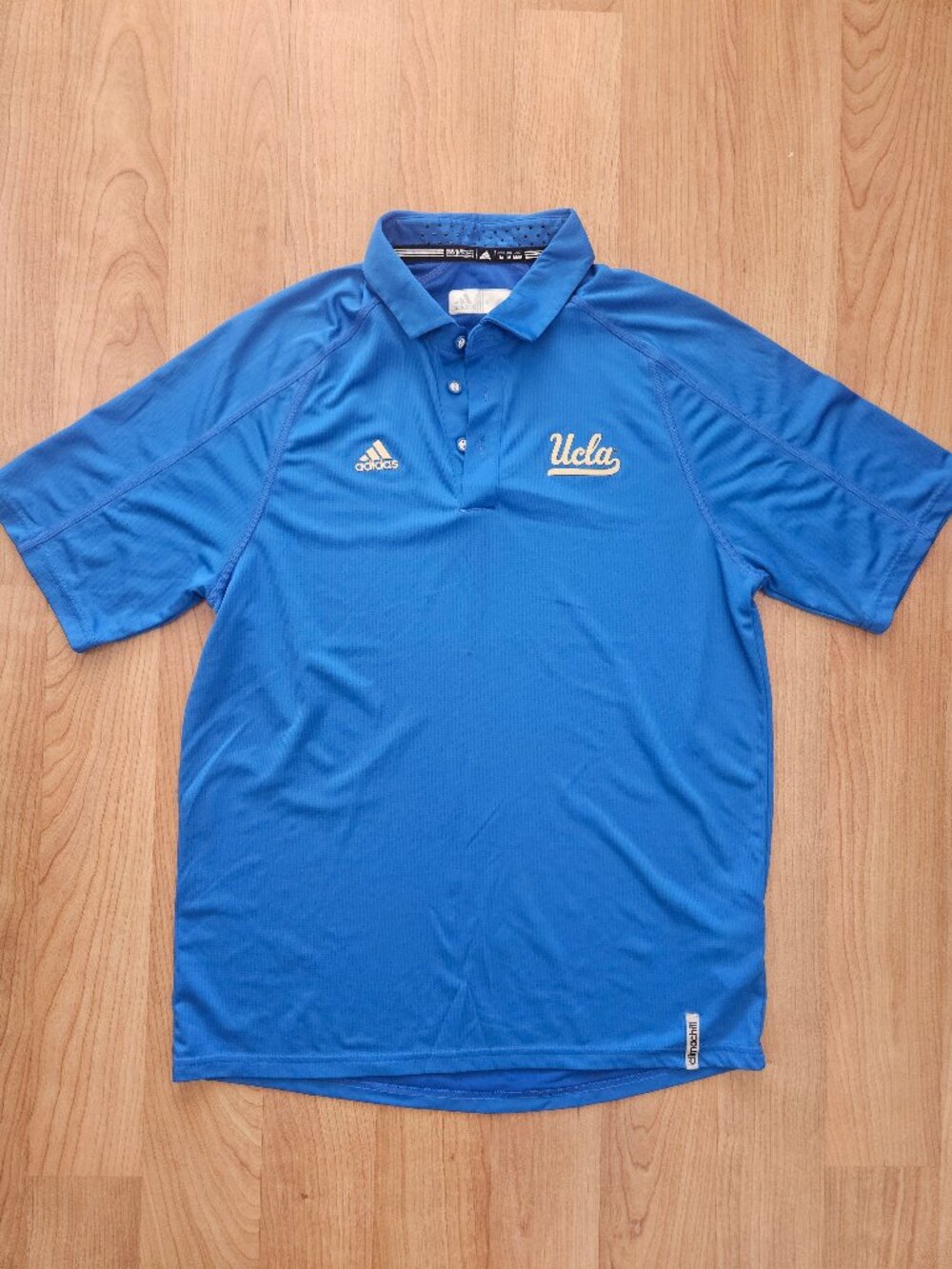 Soft and like new! Adidas Climachill Blue UCLA Polo Shirt - Men's size Medium